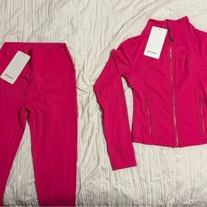 Lululemon Athletica Pink Cropped Set